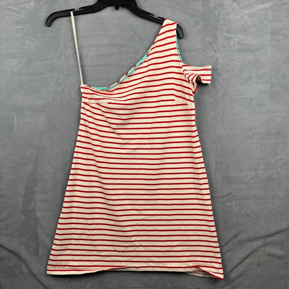 Maeve Anthropologie Striped One Shoulder Mini‎ Dress - Women's Small